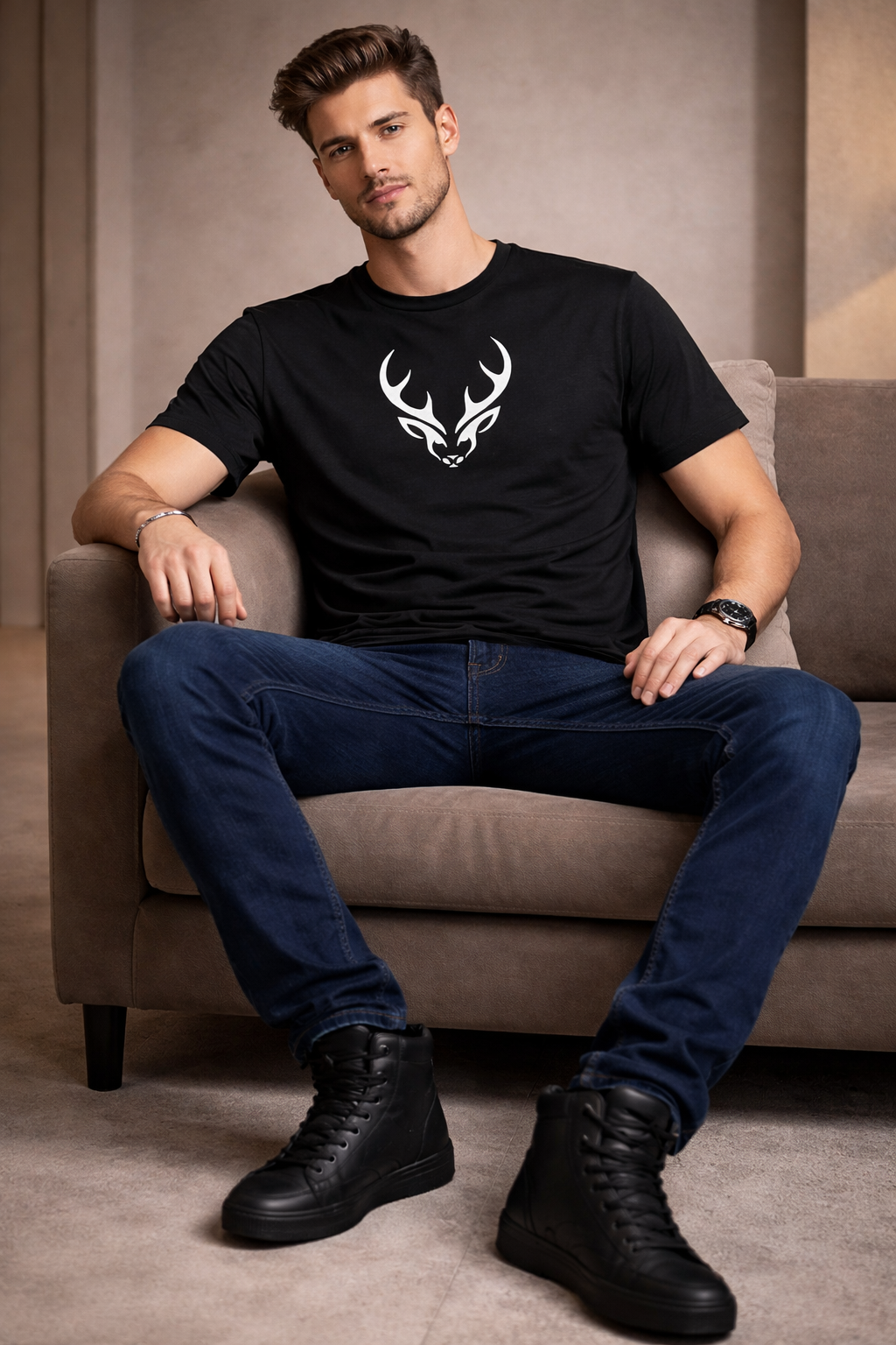 Quiet Strength black t-shirt by WEAR & DEWW